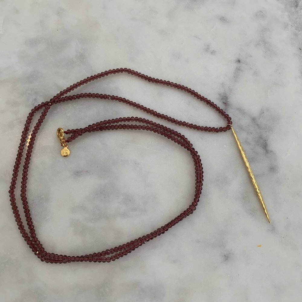 Gorjana Garnet Beaded Necklace